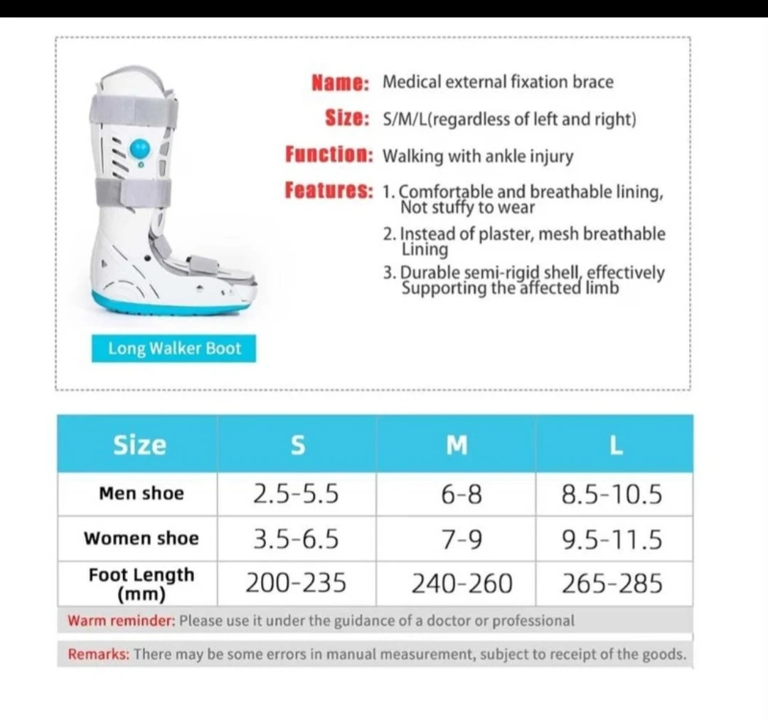 Inflatable Walking Boot/Air Cast - Size M - photo 5
