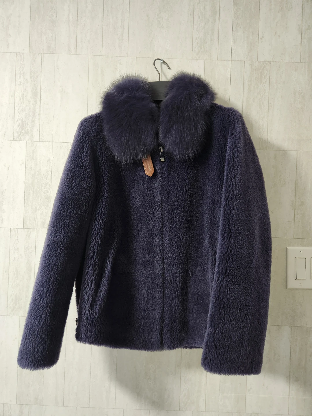 Purple Faux Fur Trimmed Jacket - photo 2