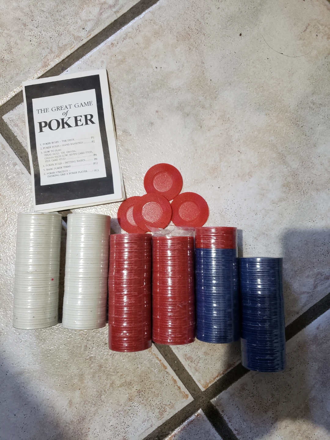 Poker Chip Set with Instruction Booklet