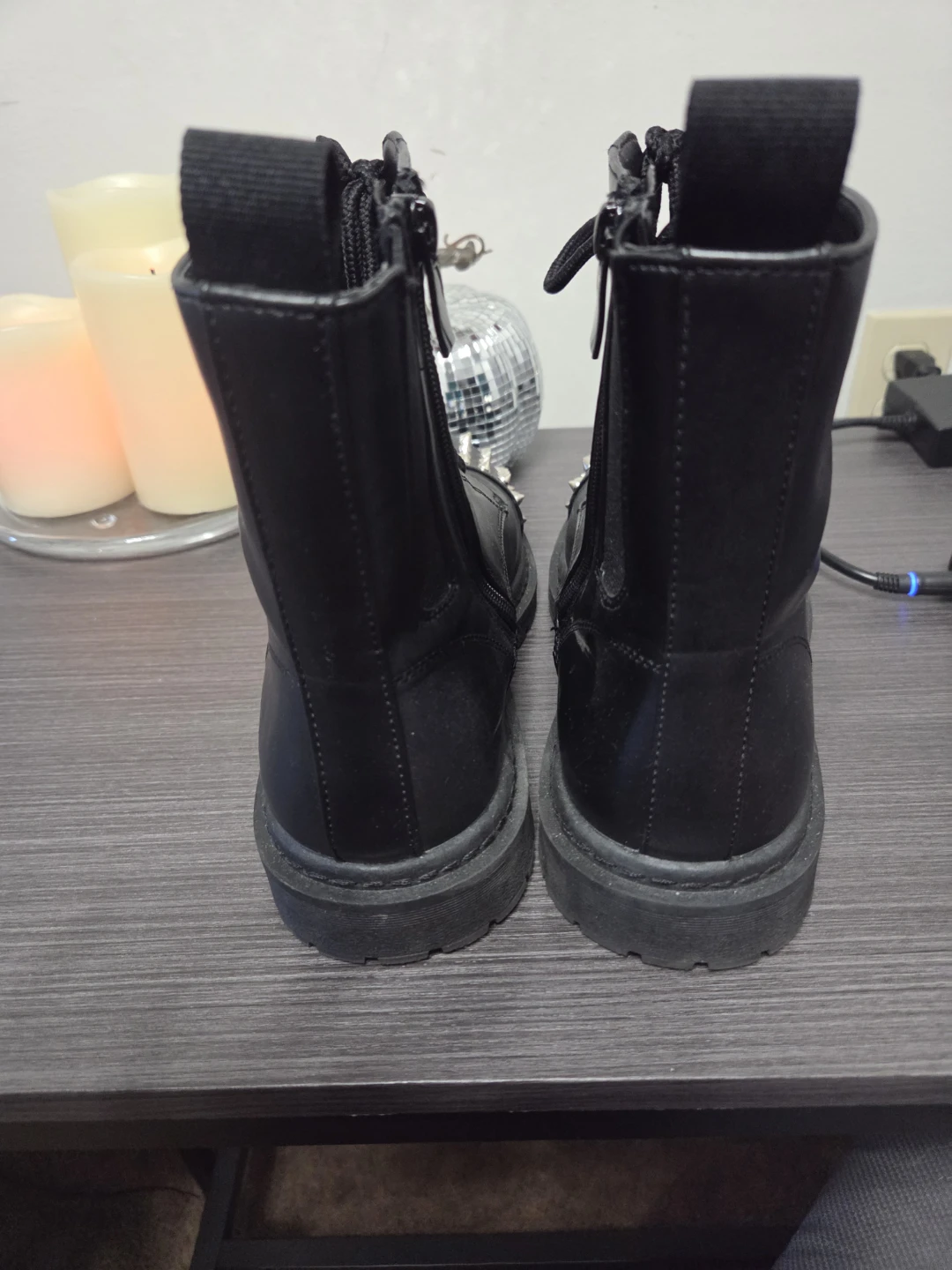 Torrid Black Studded Combat Boots Size 9WW - photo 3