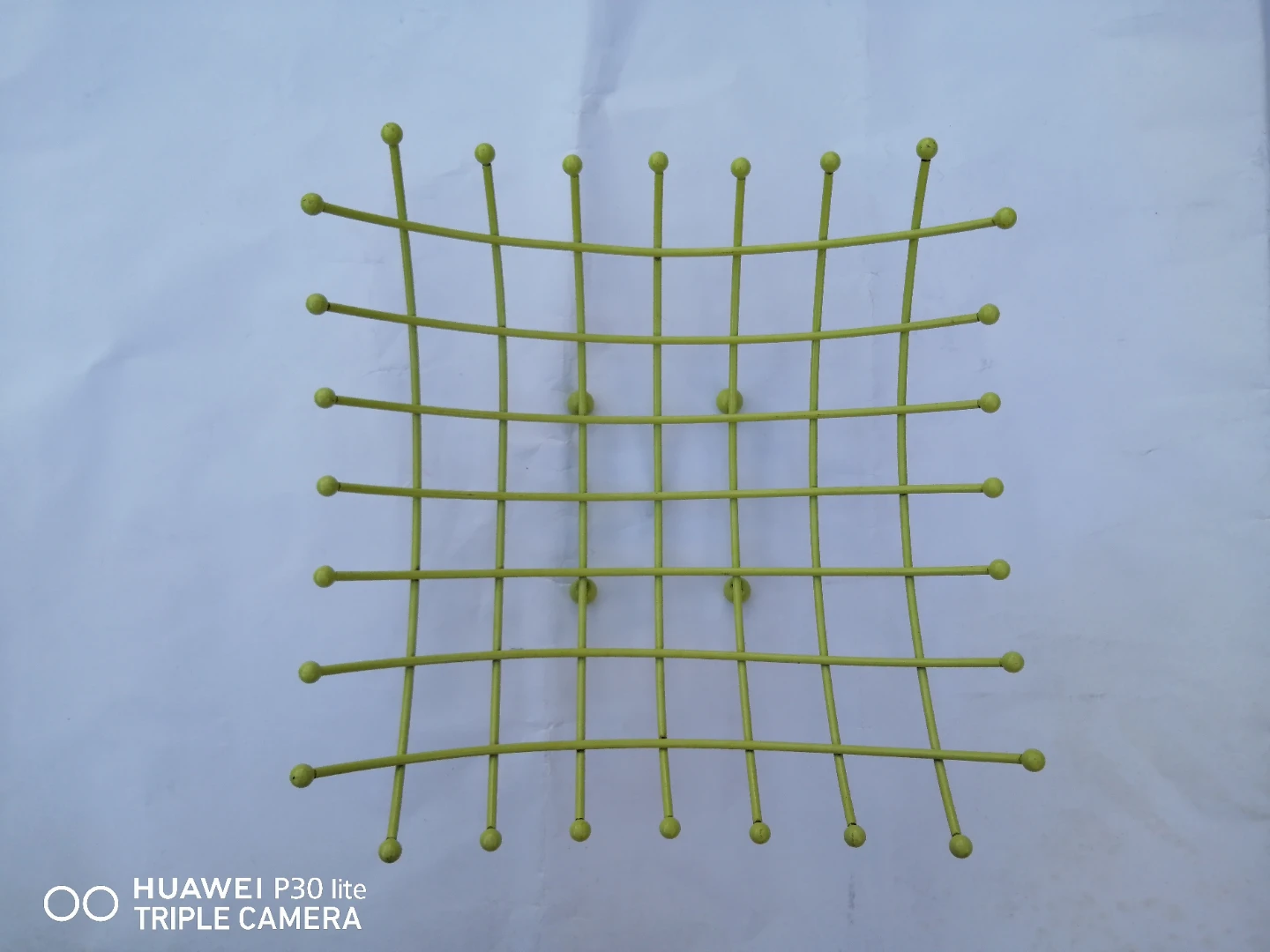 Lime Green Metal Grid Fruit Bowl - photo 3