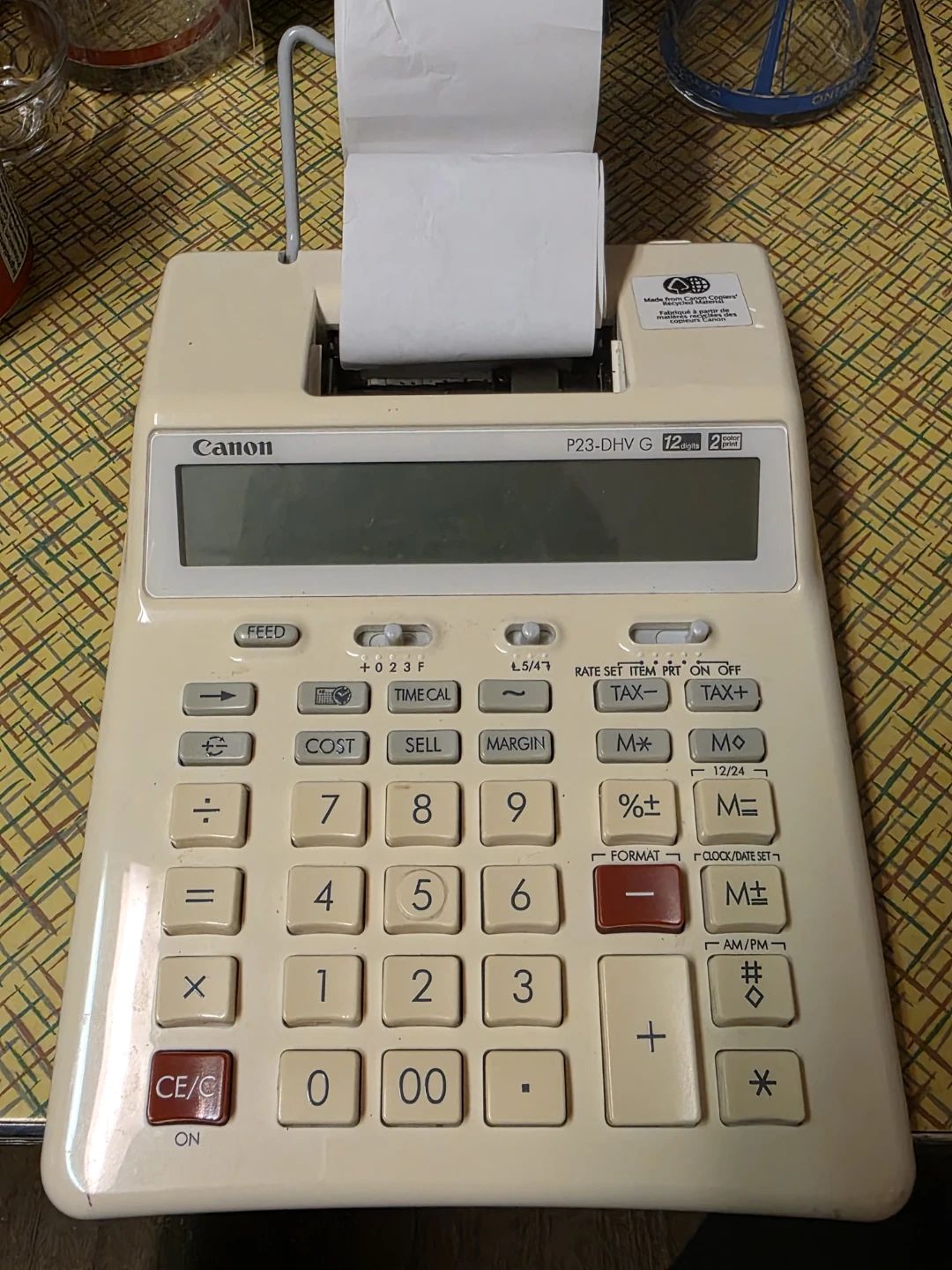 Incomplete Canon P23-DHV G Printing Calculator