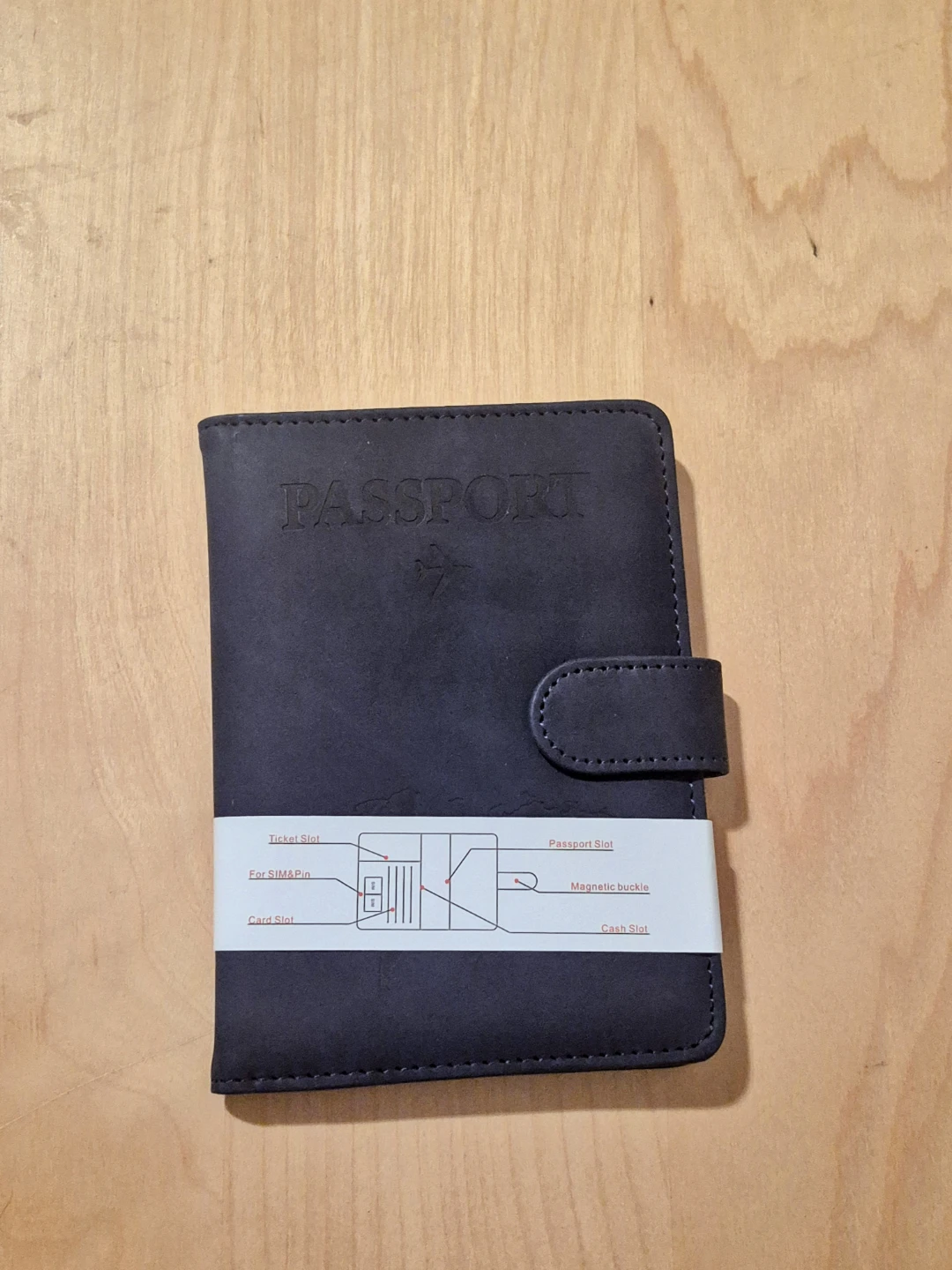 BN)RFID Blocking Passport Holder Wallet