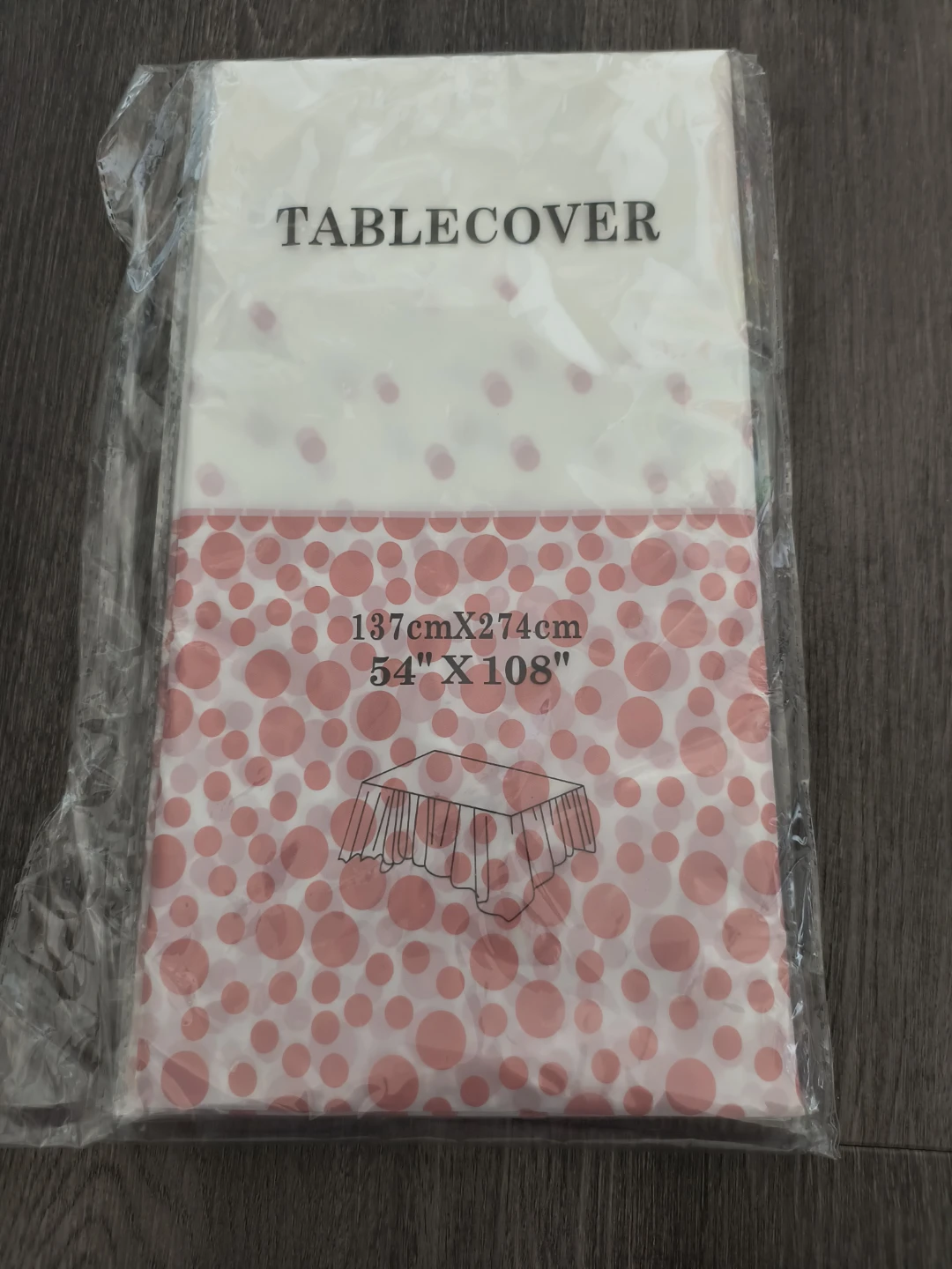 Polka Dot Plastic Tablecover
