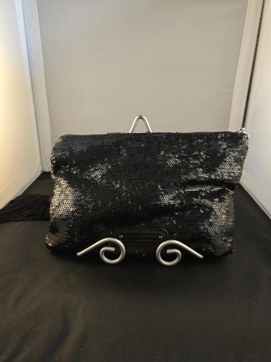 Juicy Couture Black Sequin Clutch