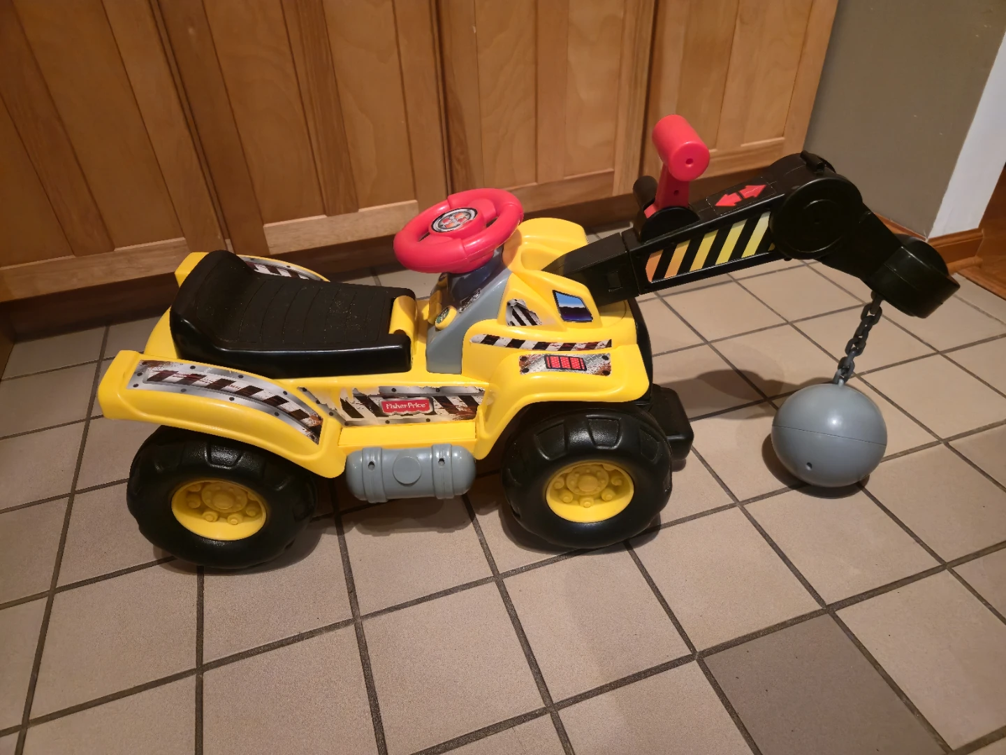 Fisher-Price Construction Ride-On Wrecking Ball Toy