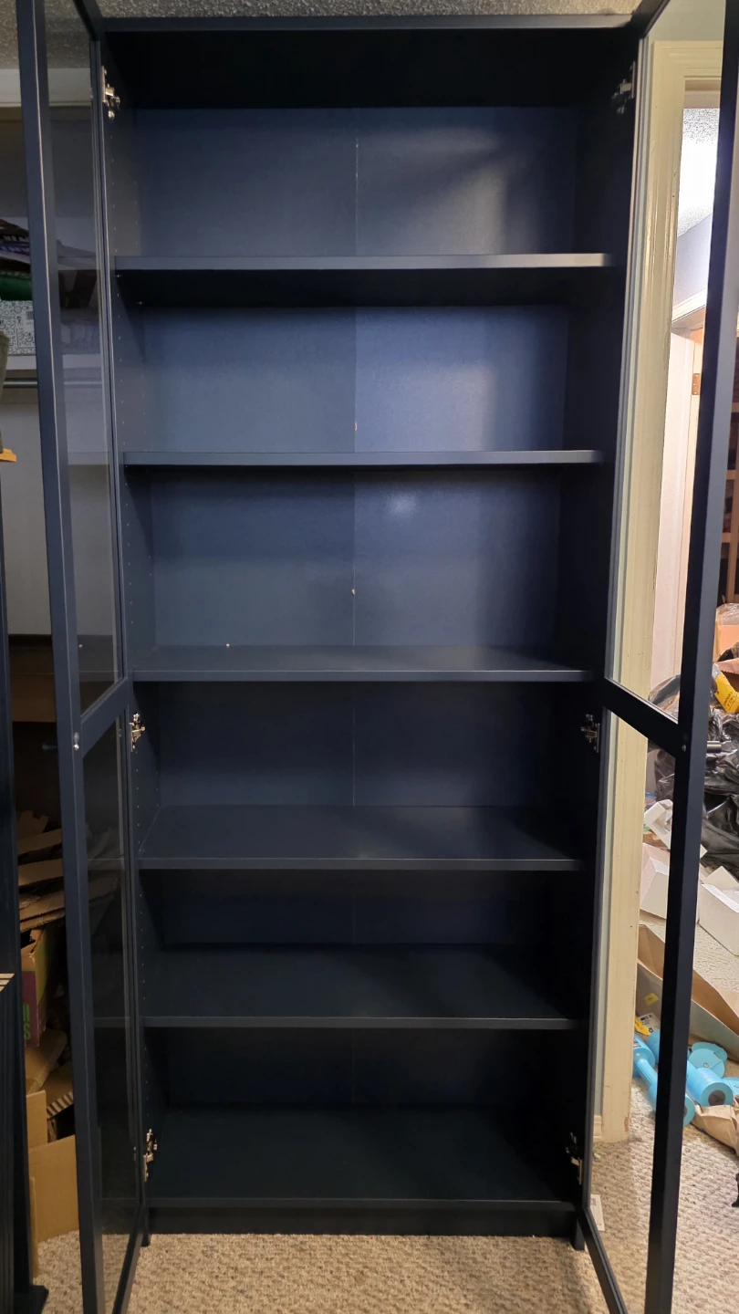 Brand New IKEA Billy Bookcase with Glass Doors