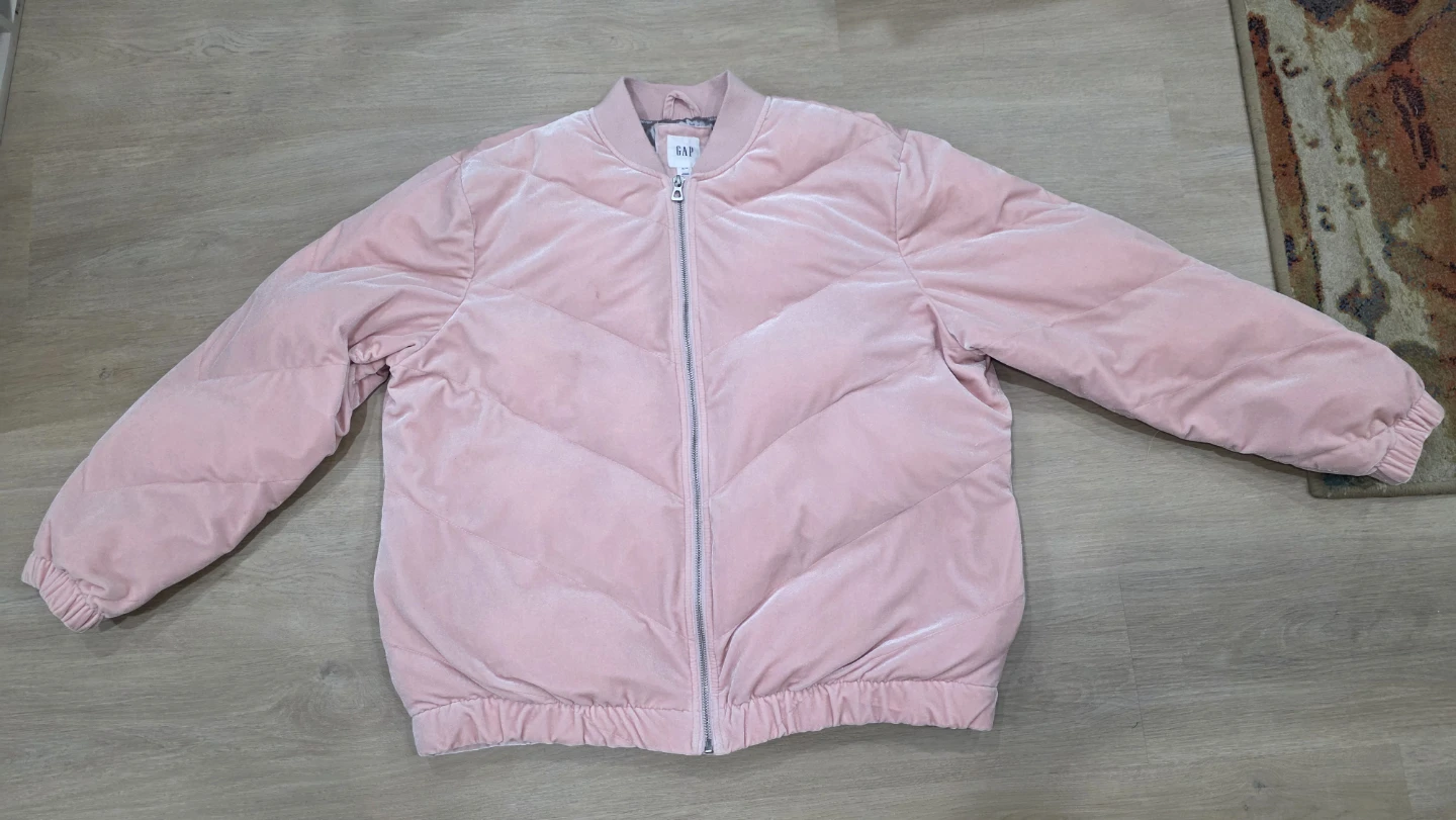 Gap Pink Velvet Bomber Jacket Ladies XL - photo 2