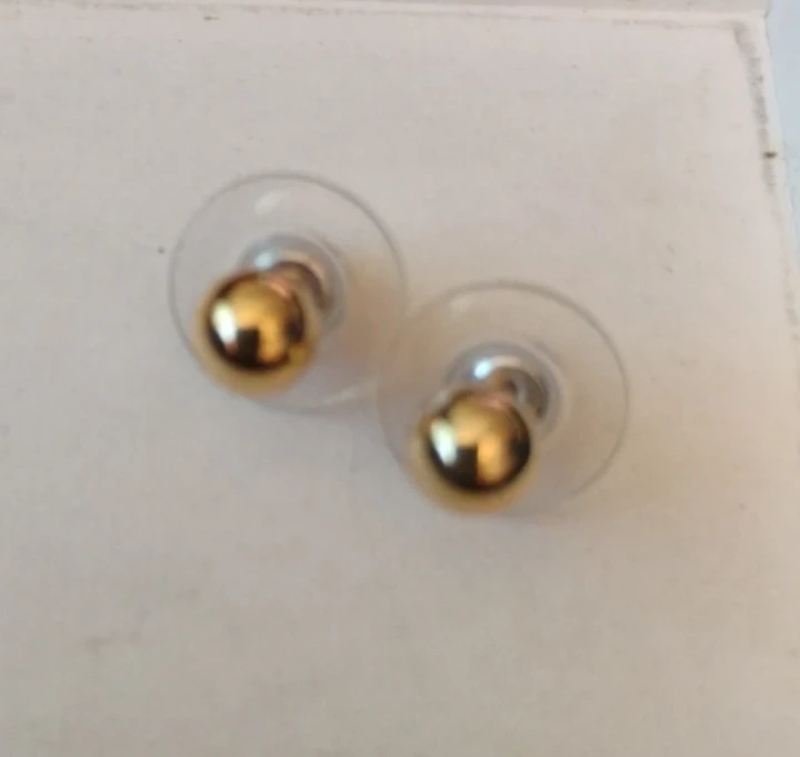 Gold-tone ball stud earrings
