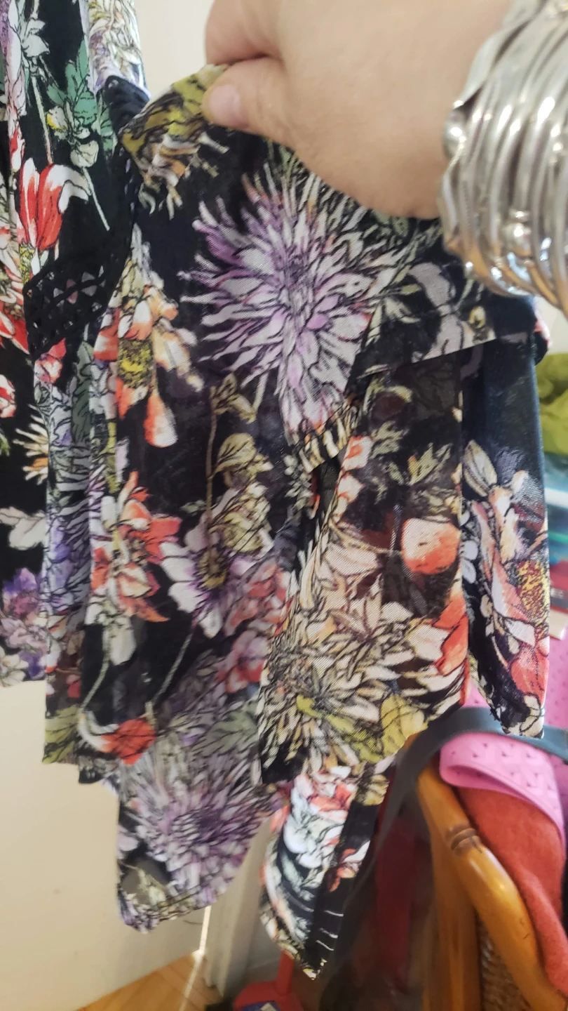 Cupio Floral Long Sleeve Blouse Size Large - photo 2