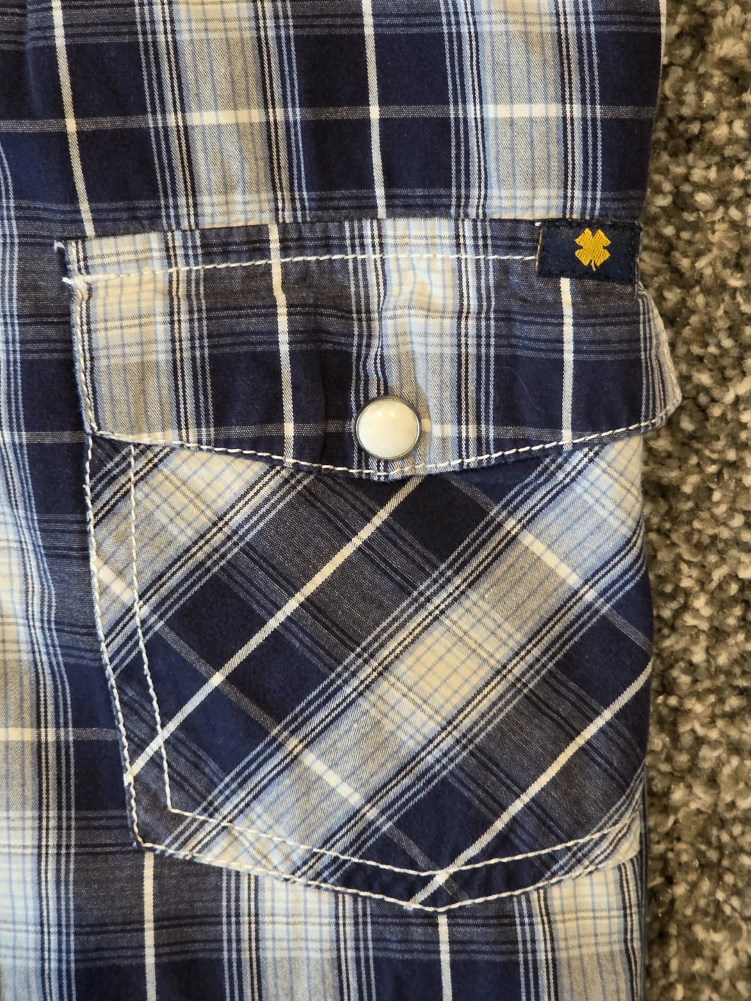 Boys Lucky Brand Plaid Button-Down Shirt XL! - photo 3