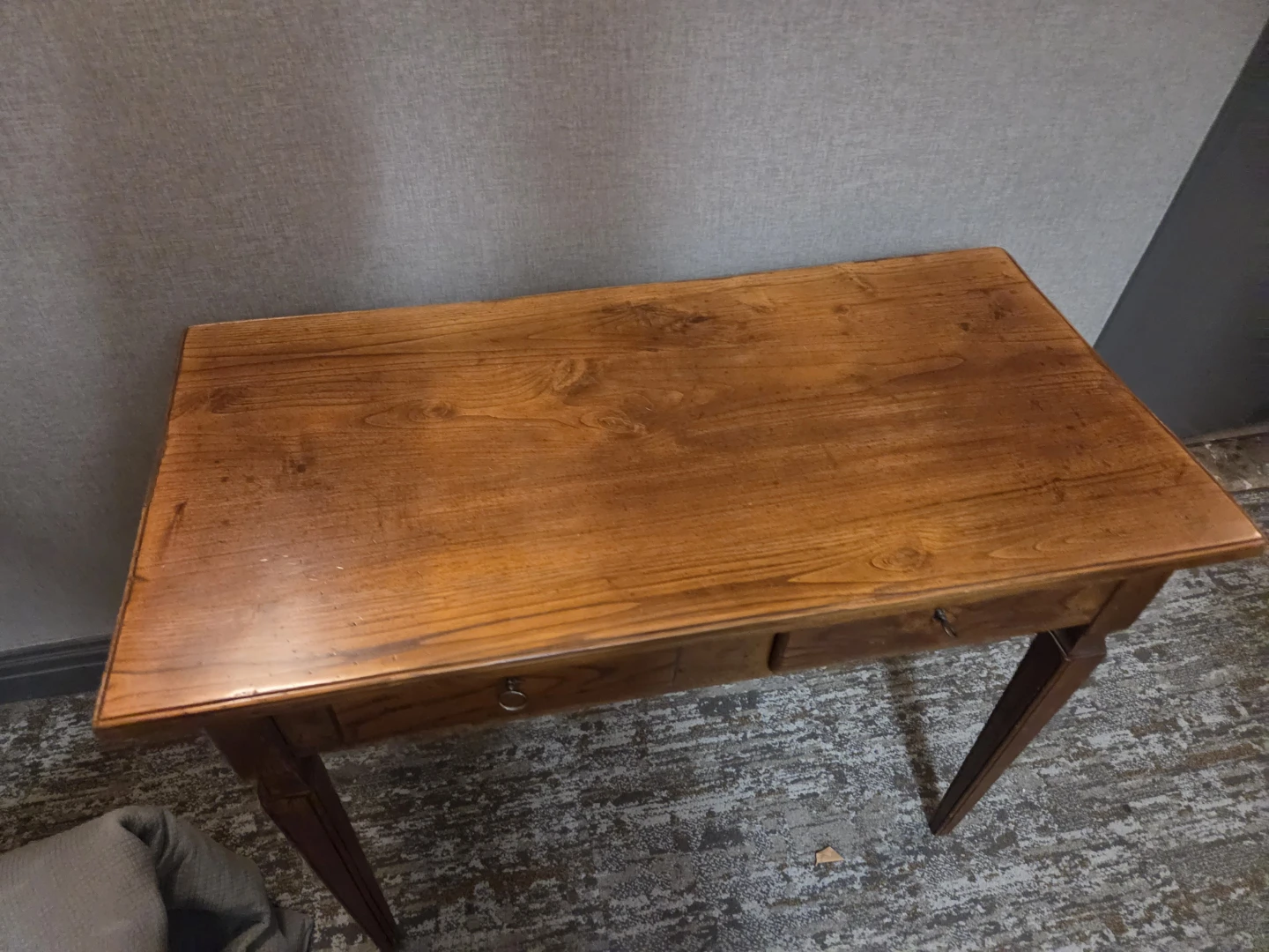 Solid Wood Writing Desk with Two Drawers - photo 3
