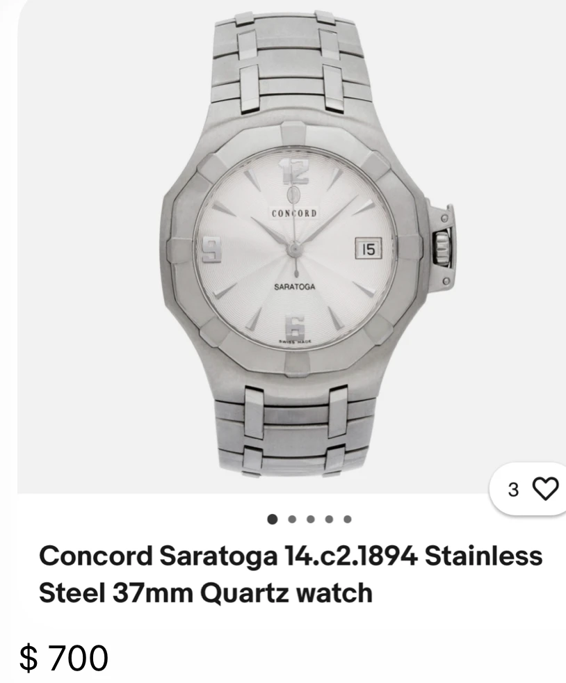 Concord Saratoga 14.C2.1894 Stainless Steel Watch