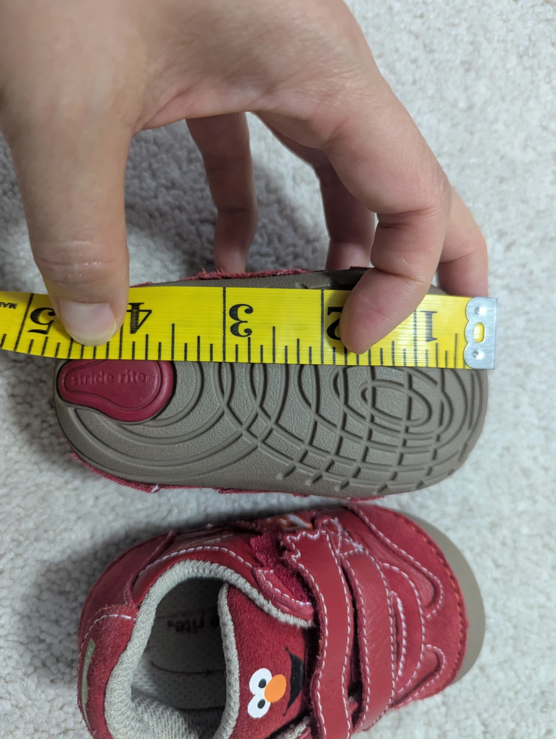 Size US 3.5m Stride Rite x Sesame Street Elmo Red Shoes - photo 2