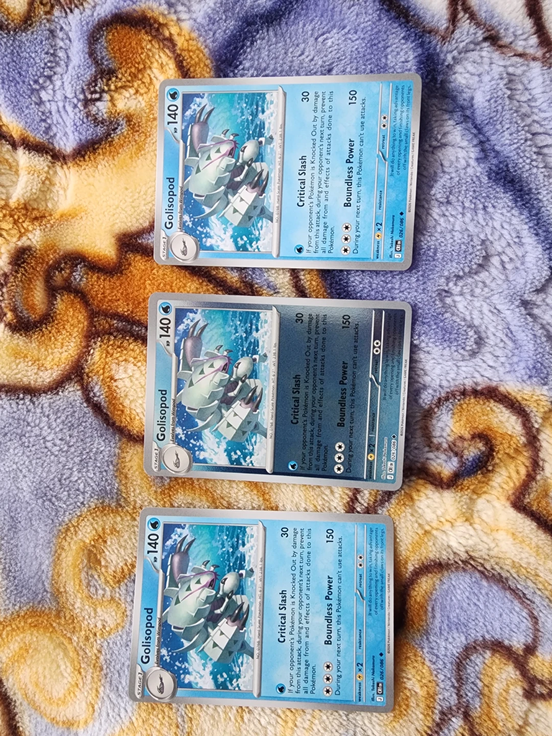 3x Golisopod Pokémon Trading Cards