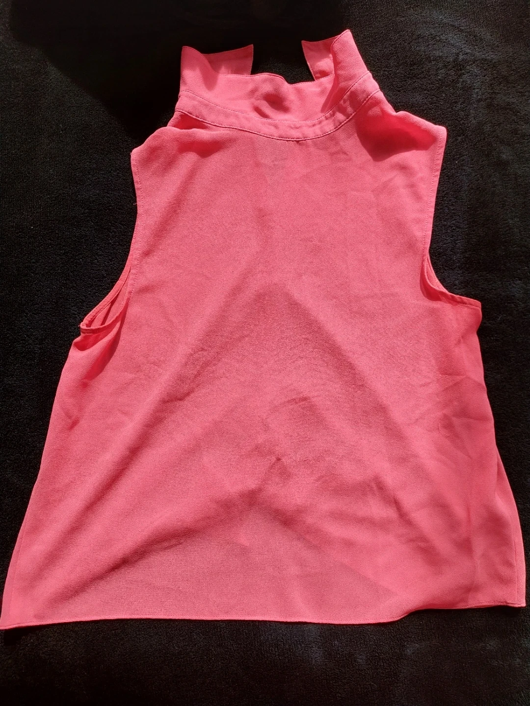 Pink Sleeveless Tie-Front Blouse - photo 3