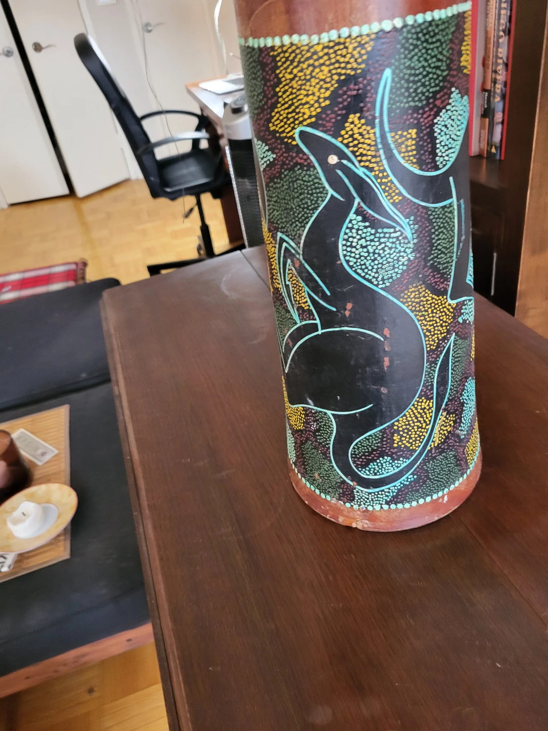 Aboriginal Art Djembe Drum - photo 3