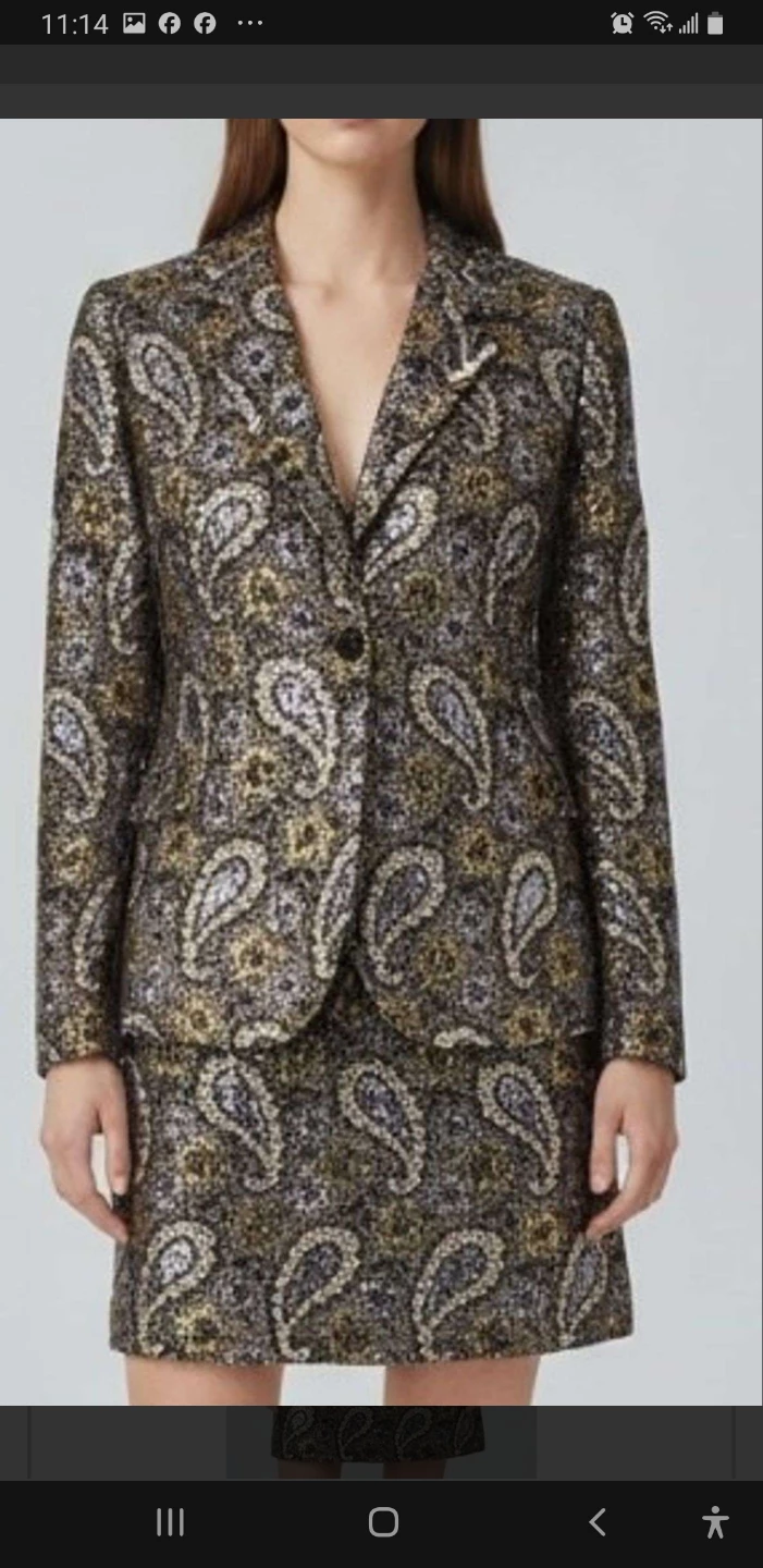 Metallic Paisley Skirt Suit - photo 3