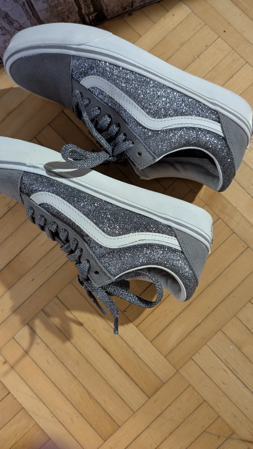 Vans Old Skool Glitter Grey Sneakers - photo 4