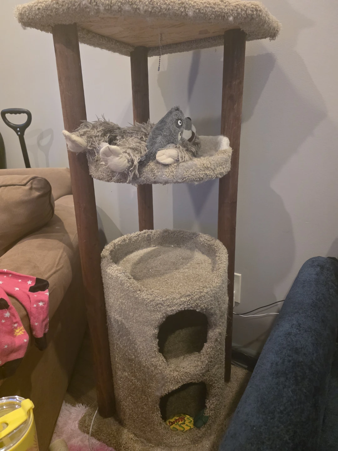 Three-Tier Carpeted Cat Tower - photo 2