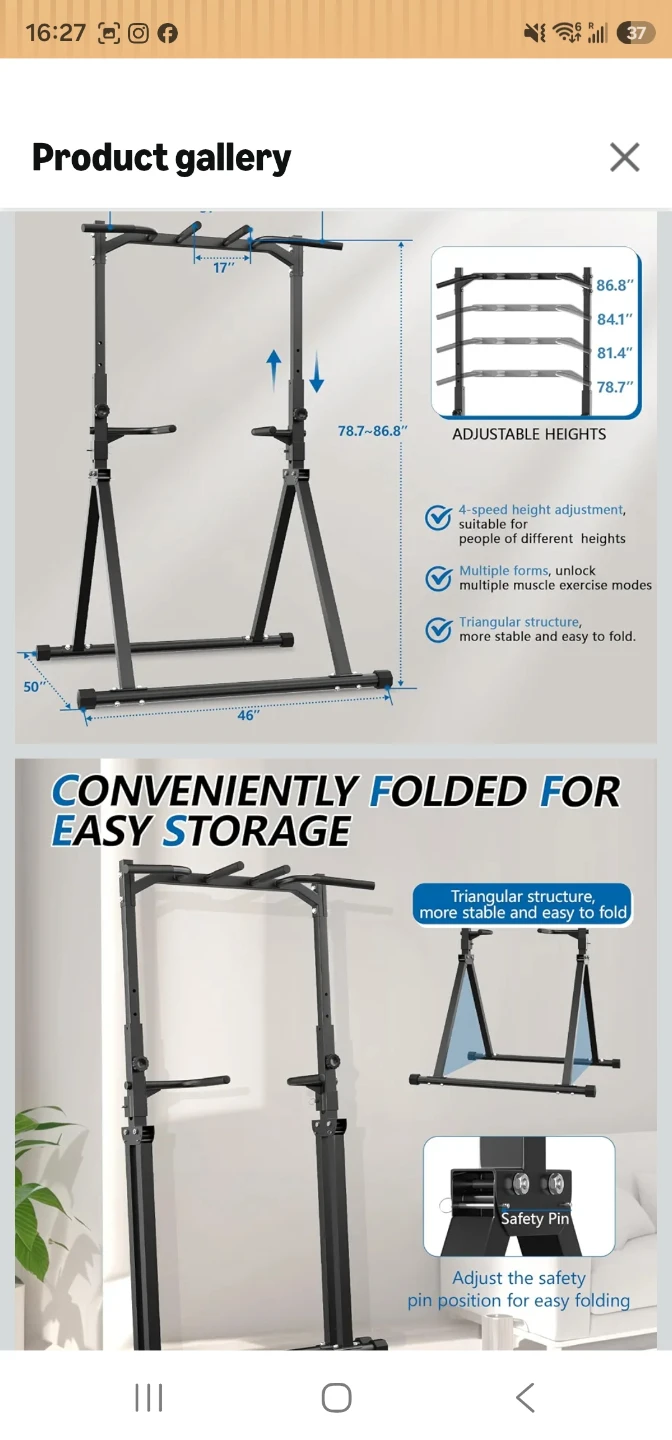 Adjustable Pull-up and Dip Station
