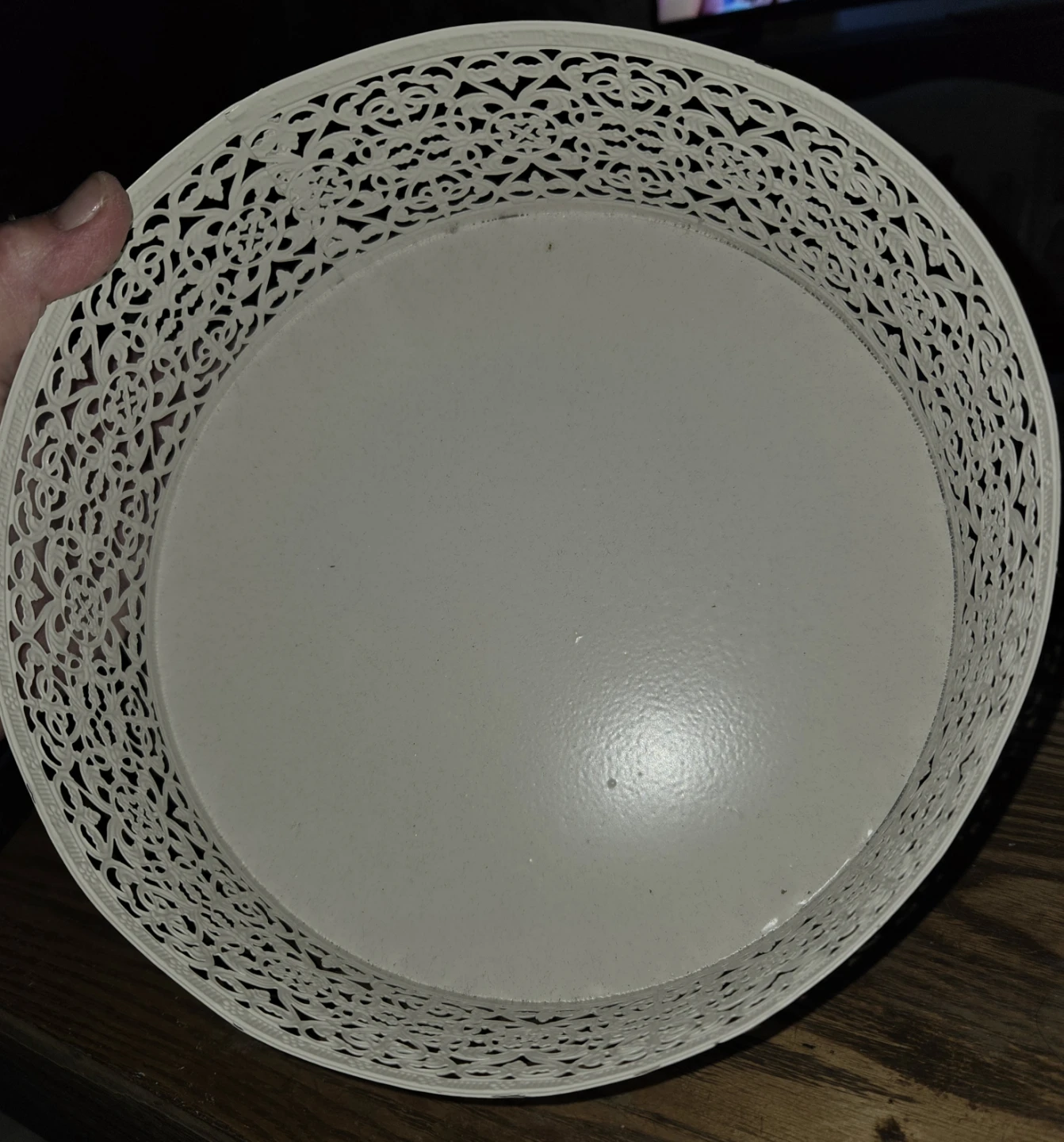 White Metal Decorative Storage Container - photo 3
