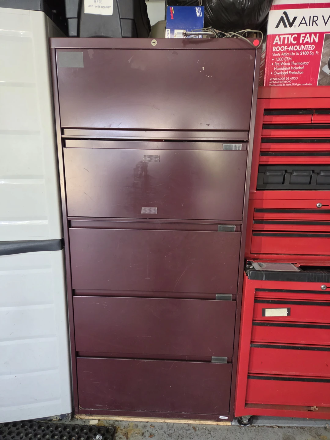 5-drawer lateral filing cabinet Flip-Up Door