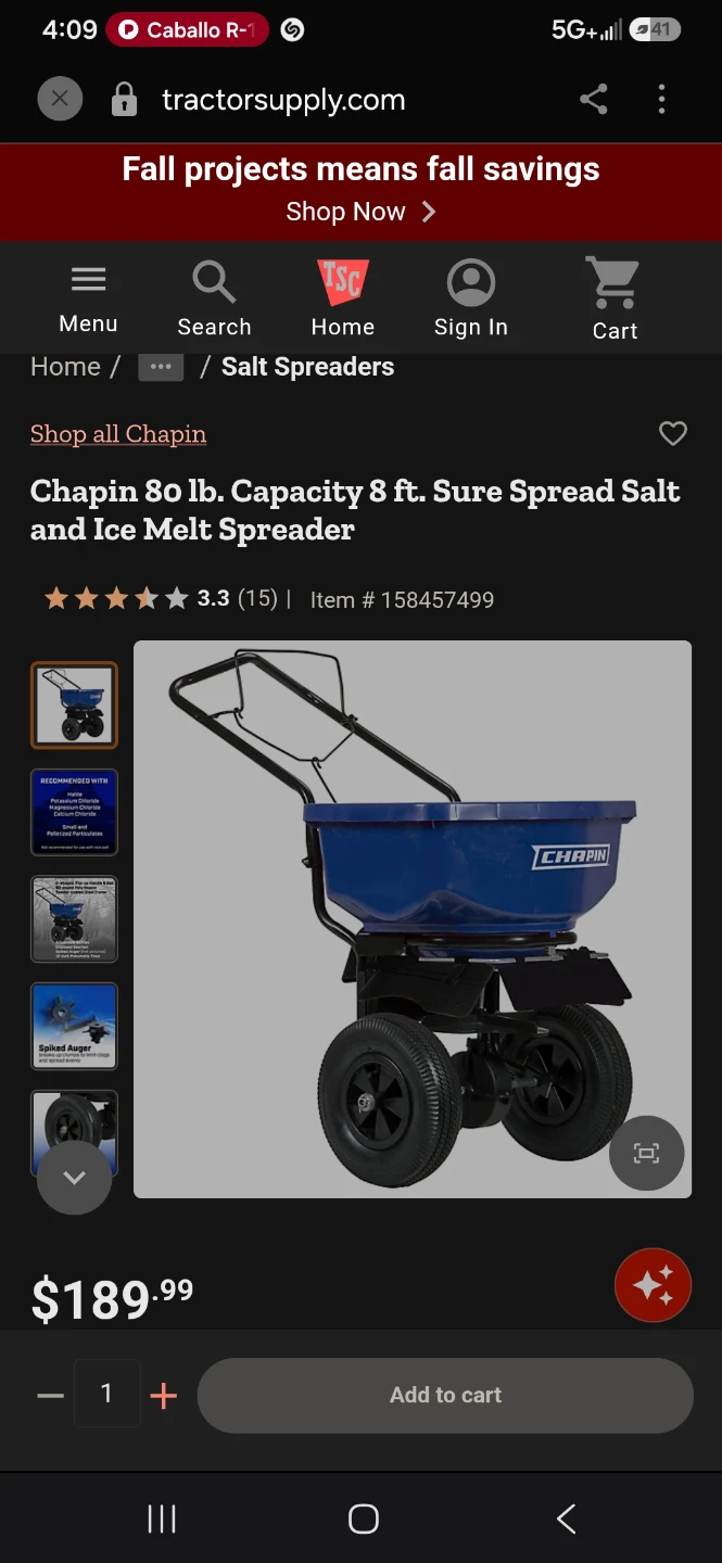 Chapin 80 lb. Salt and Ice Melt Spreader