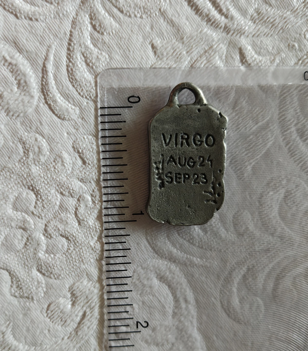 Pewter Virgo Zodiac Charm Pendant - photo 4