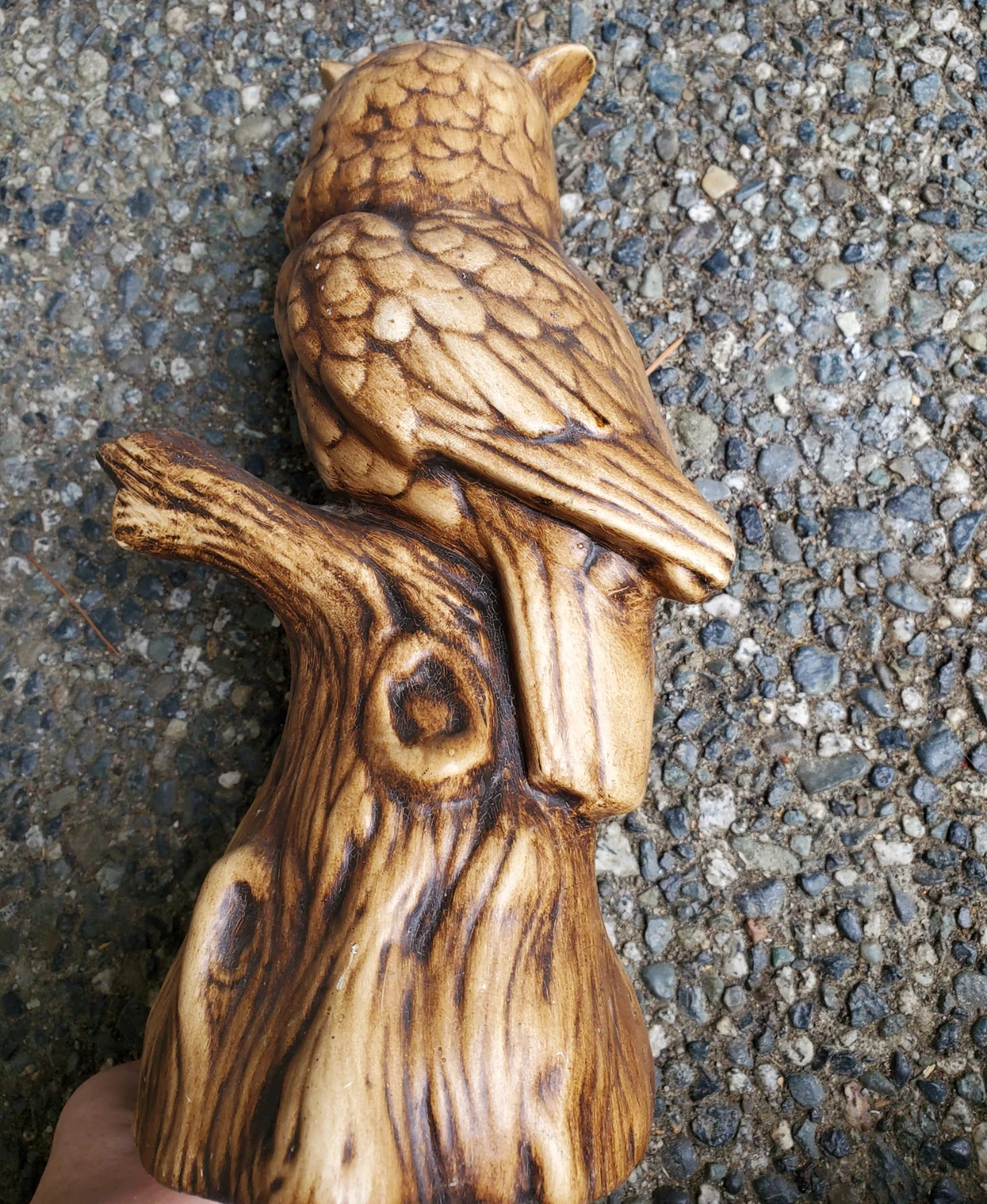 Vintage Owl Figurine on Tree Stump - photo 5