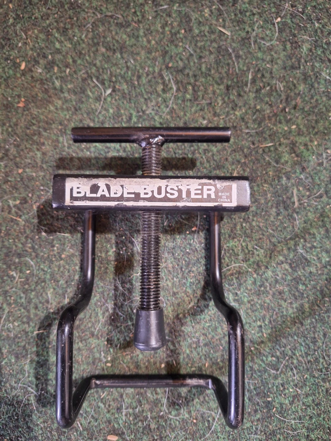 Blade Buster mower blade tool