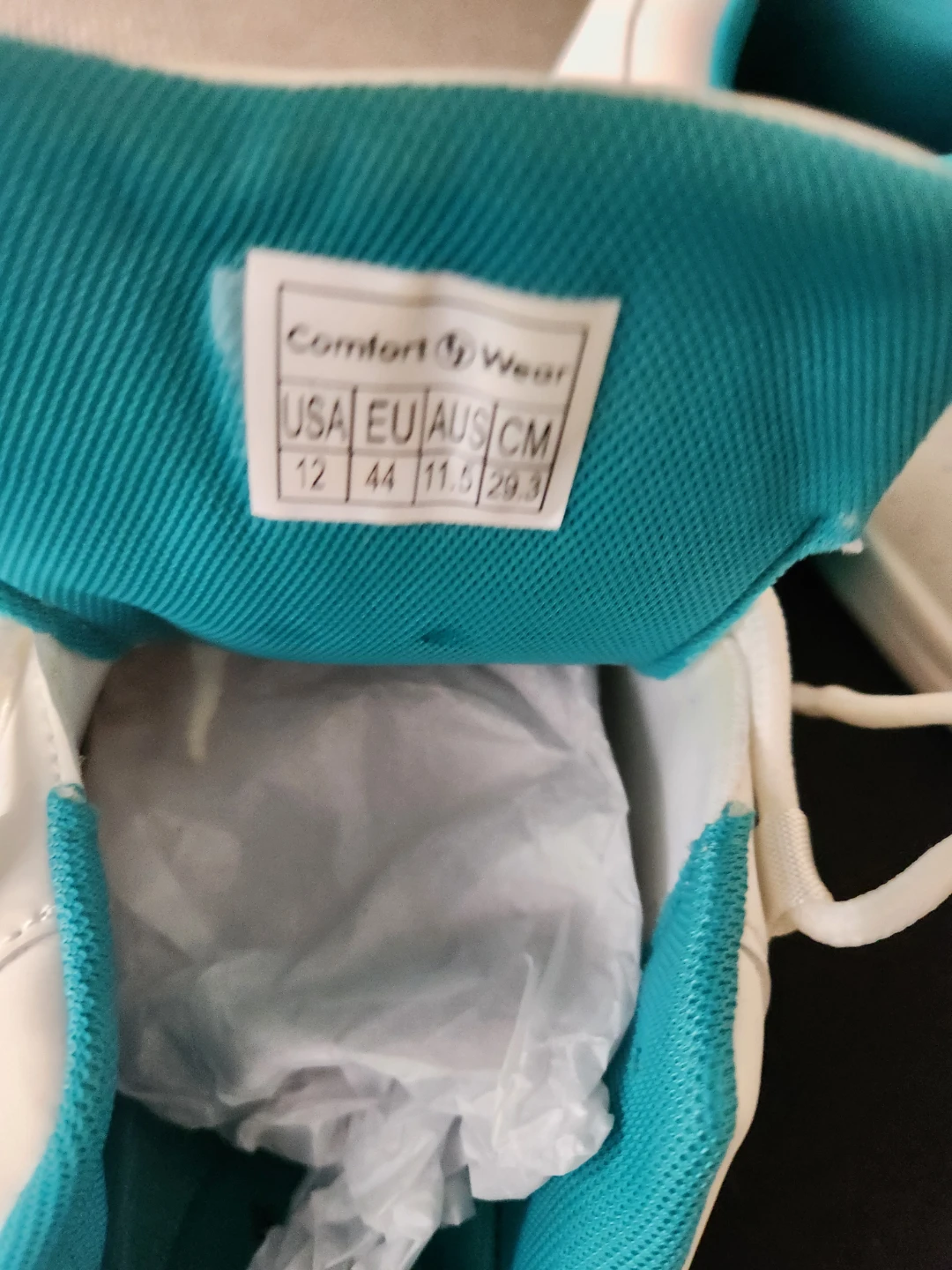 Comfort Wear White and Teal Sneakers - photo 3
