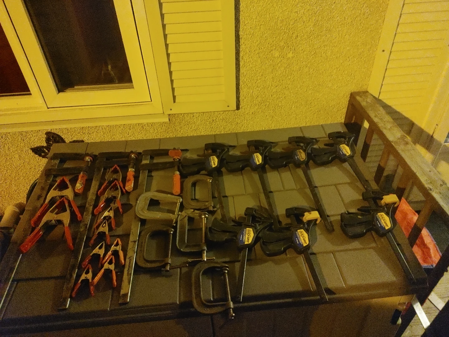 Assorted Woodworking Clamps and Spring Clamps