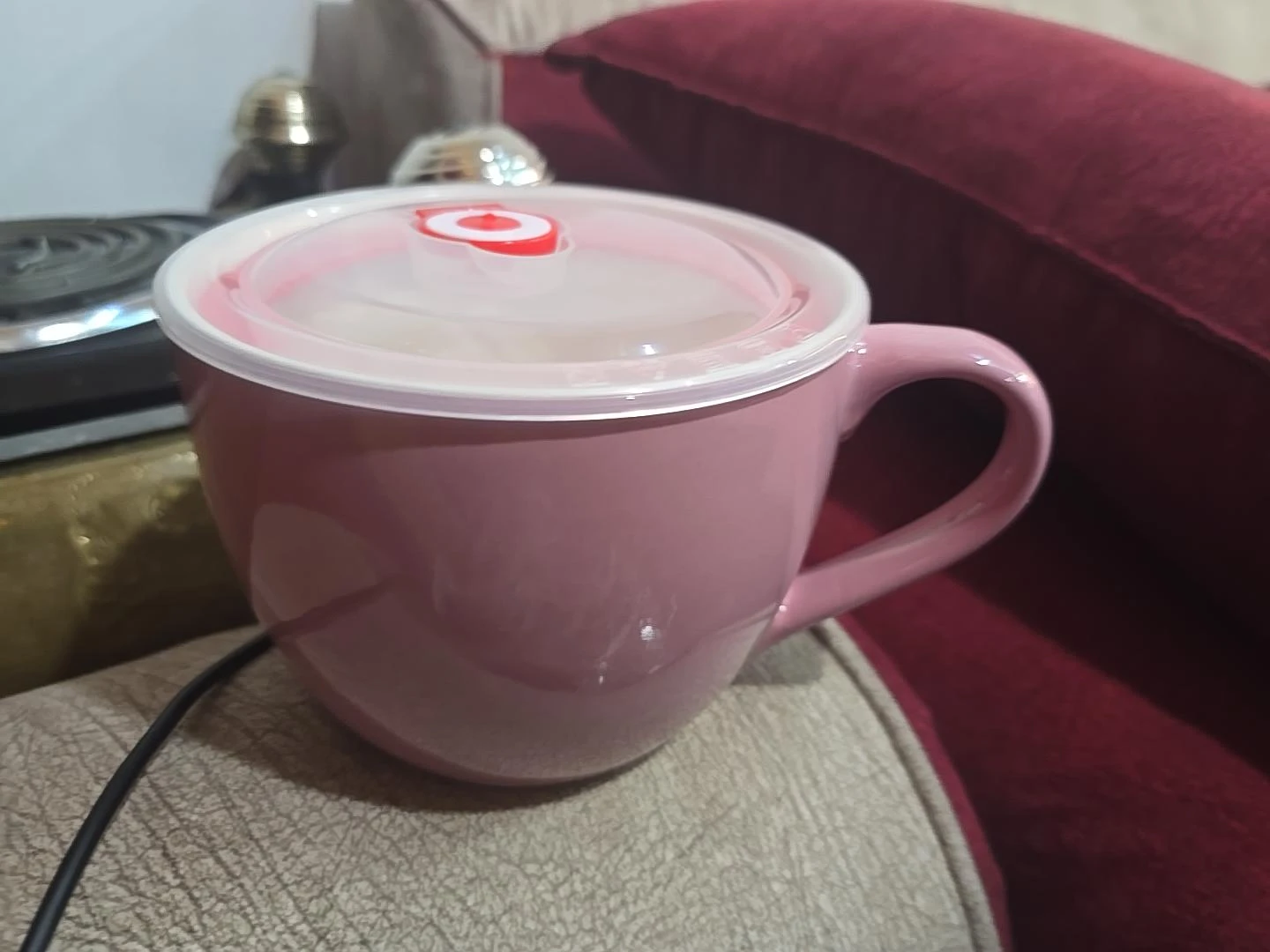 Pink Microwave-Safe Bowl with Lid - photo 2