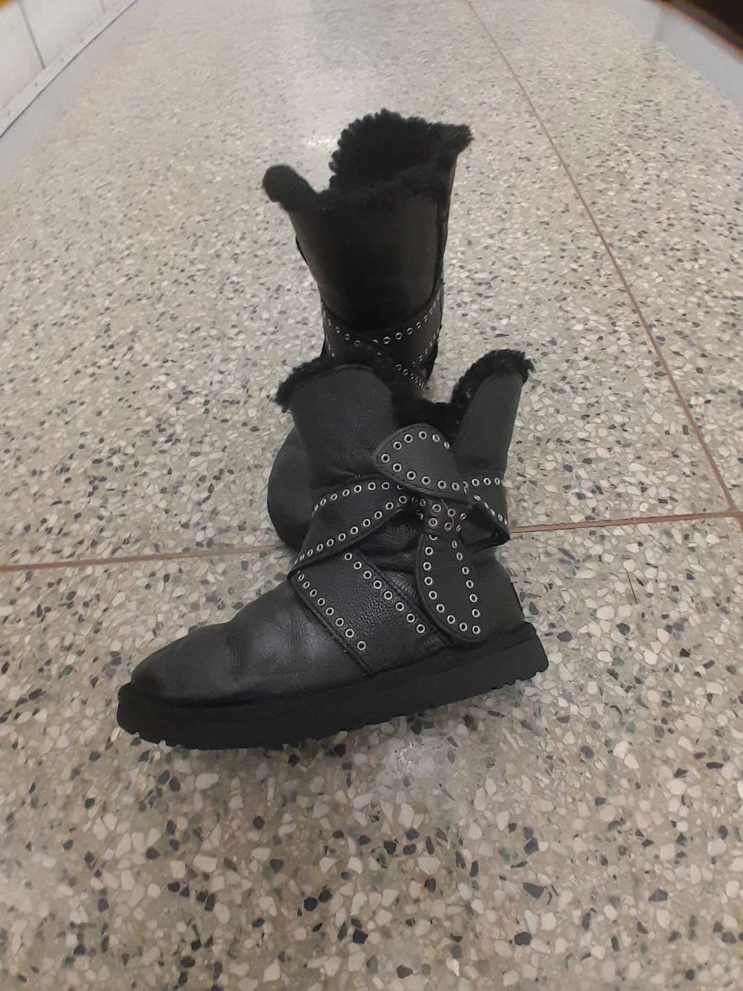 Black UGG Boots with Grommet Straps Women's Size 6 - photo 3