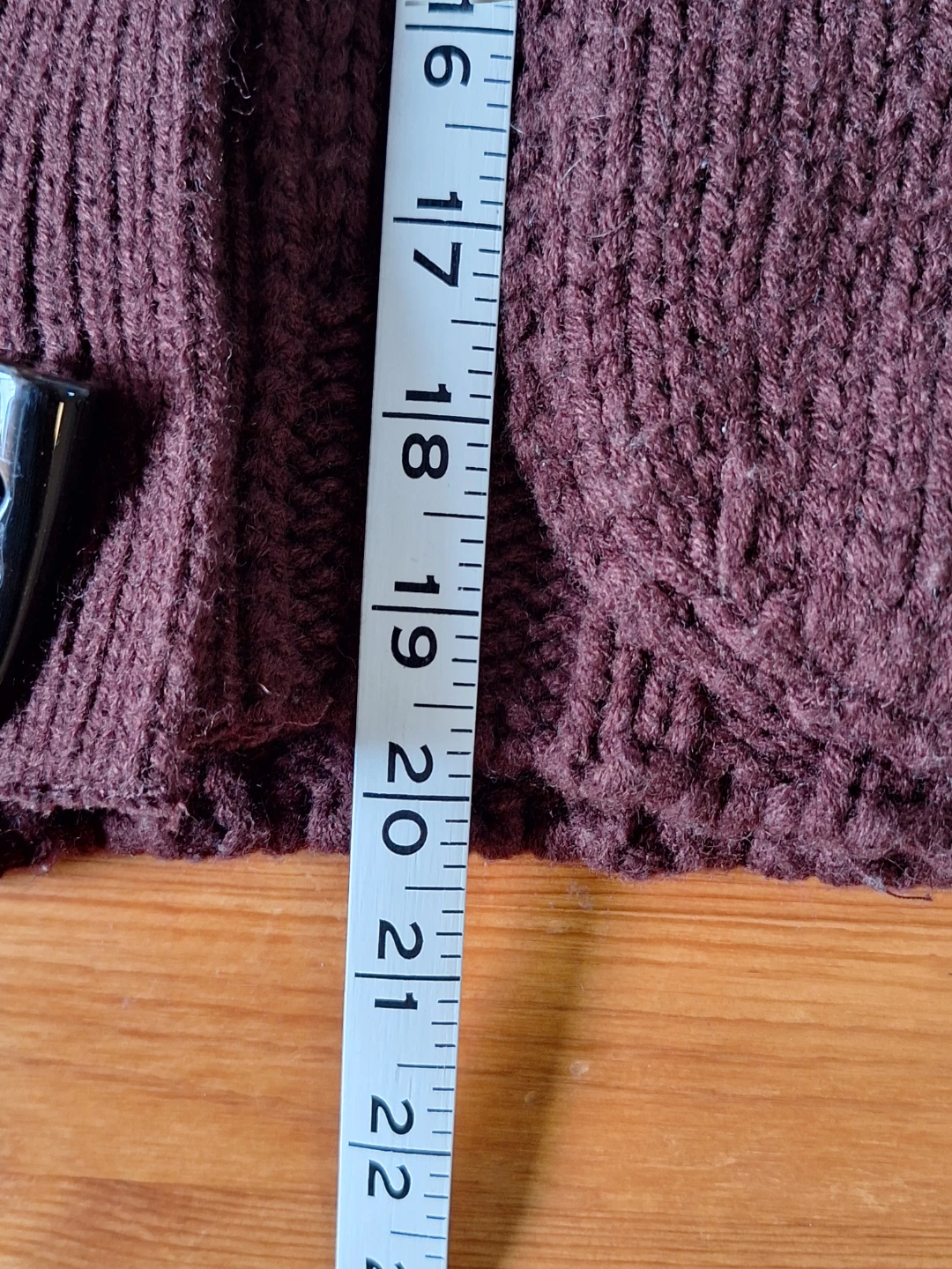 Zara 100% Wool Cardigan - Dark Burgundy - Small - photo 5