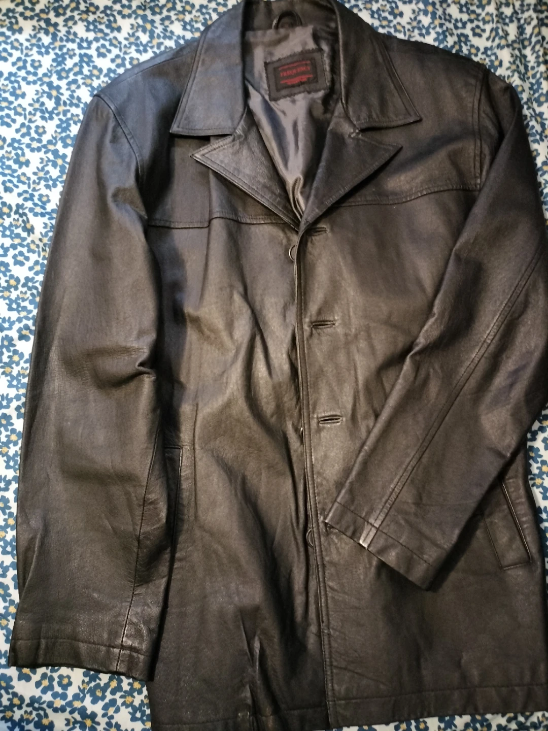 Frequency Black Leather Jacket