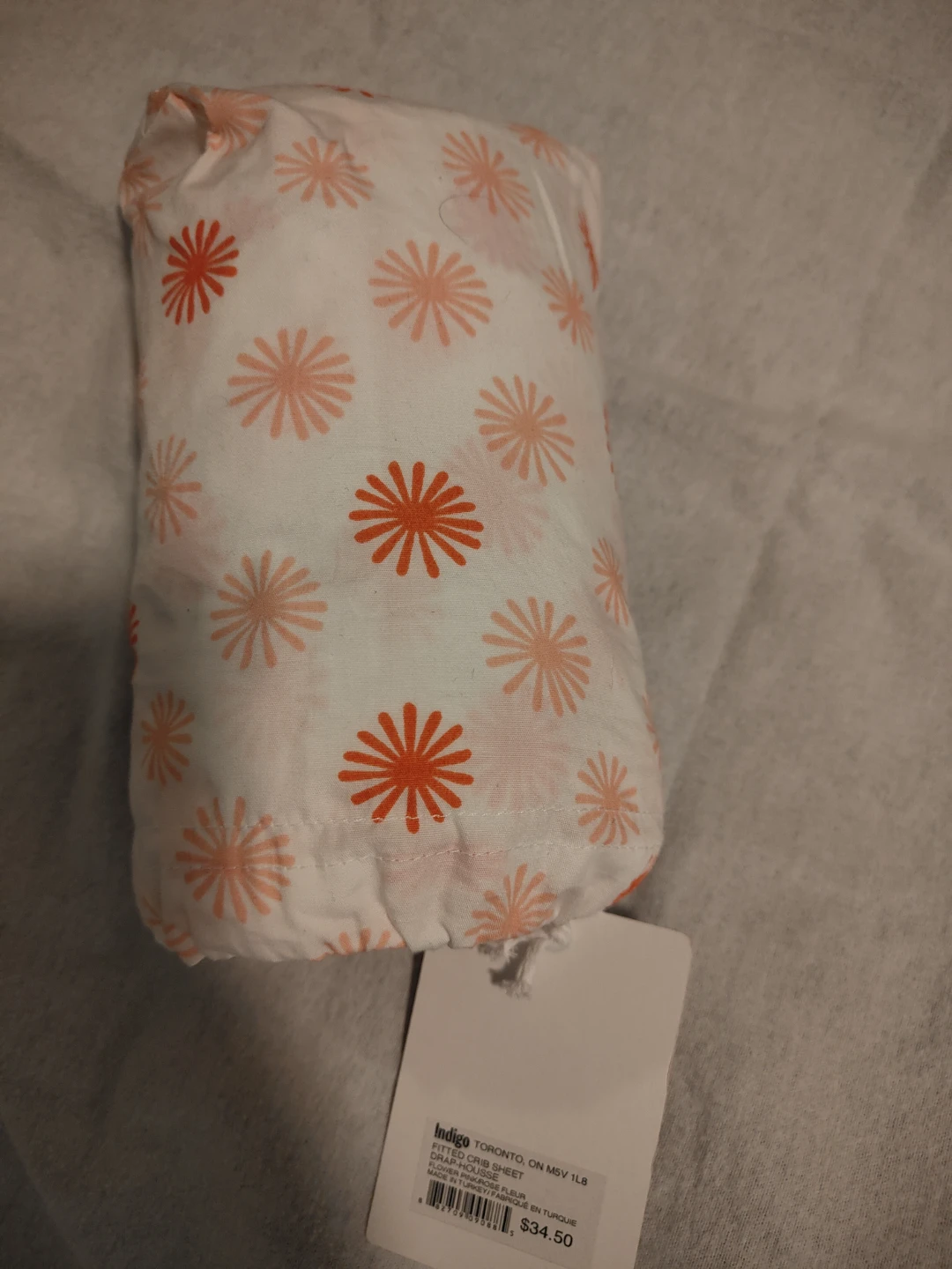 Indigo Fitted Crib Sheet - Flower Pinkrose(Free with Bassinet)