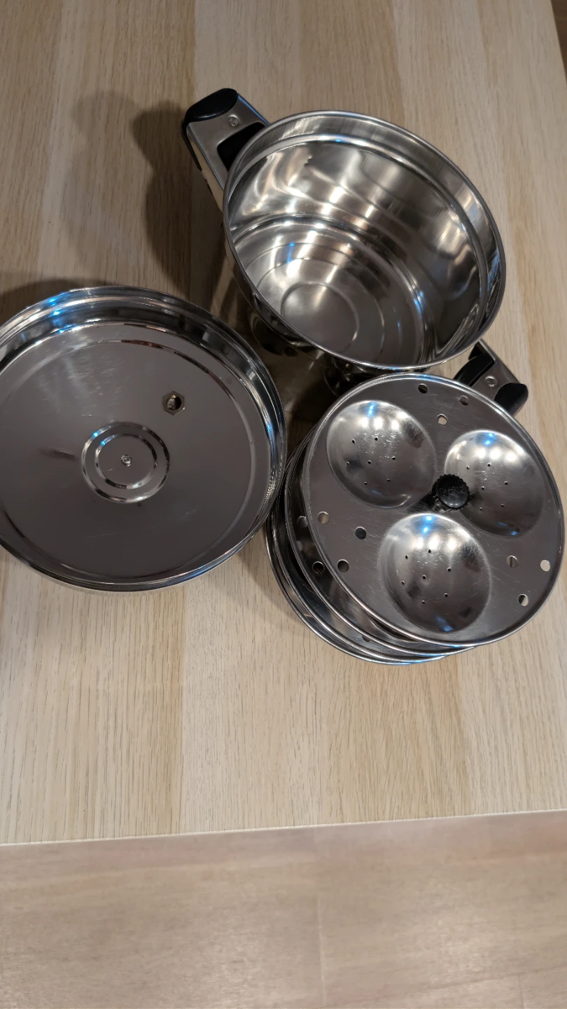 Stainless Steel Idli Cooker / Steamer (4 Tier – 12 Idlis) - photo 3