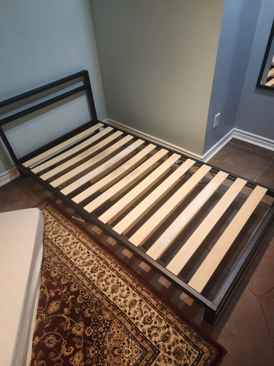 Black Metal Single Bed Frame - photo 3