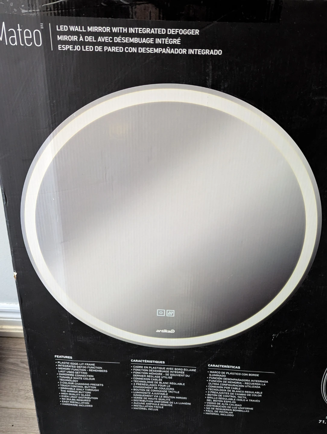 Artika Mateo LED Wall Mirror with Defogger - photo 2