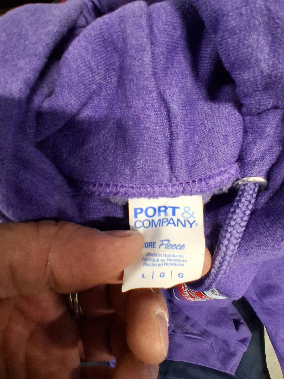 Port & Company Purple Hoodie Size Large - photo 3