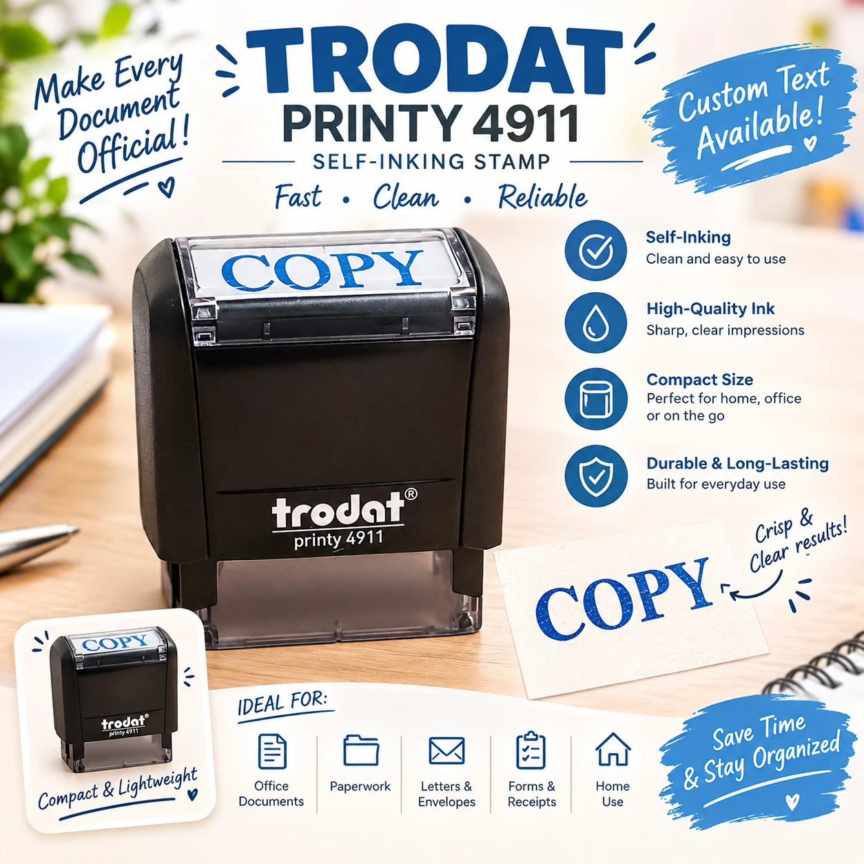 Trodat Printy 4911 Self-Inking Stamp