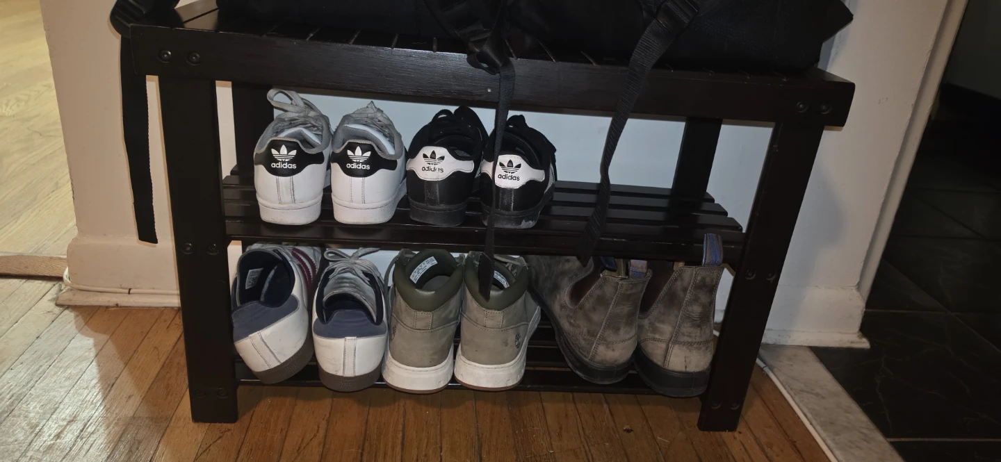 Dark Brown Wooden Shoe Rack