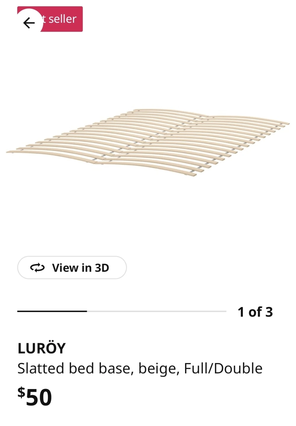 IKEA TARVA Full Bed Frame with LURÖY Slats - photo 2
