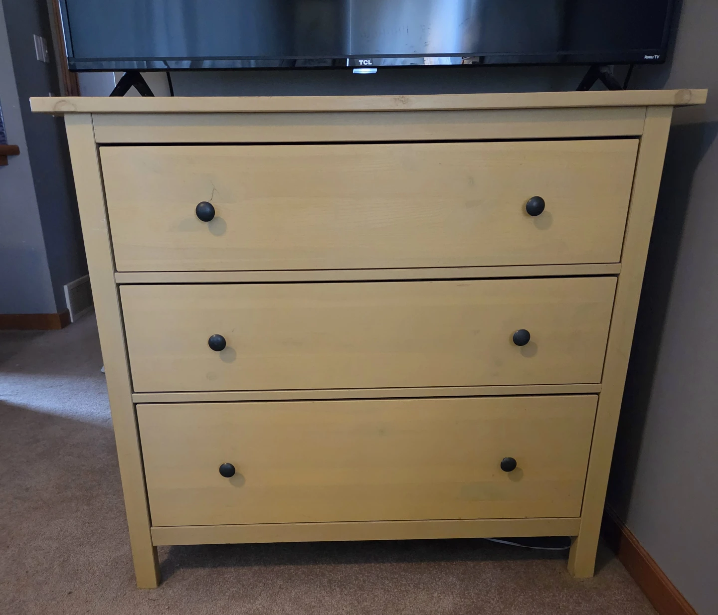 Vintage IKEA HEMNES Dresser. Yellow Stain. Mint from Showhome!