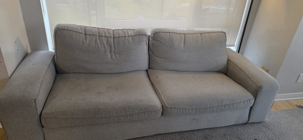 Grey fabric sofa