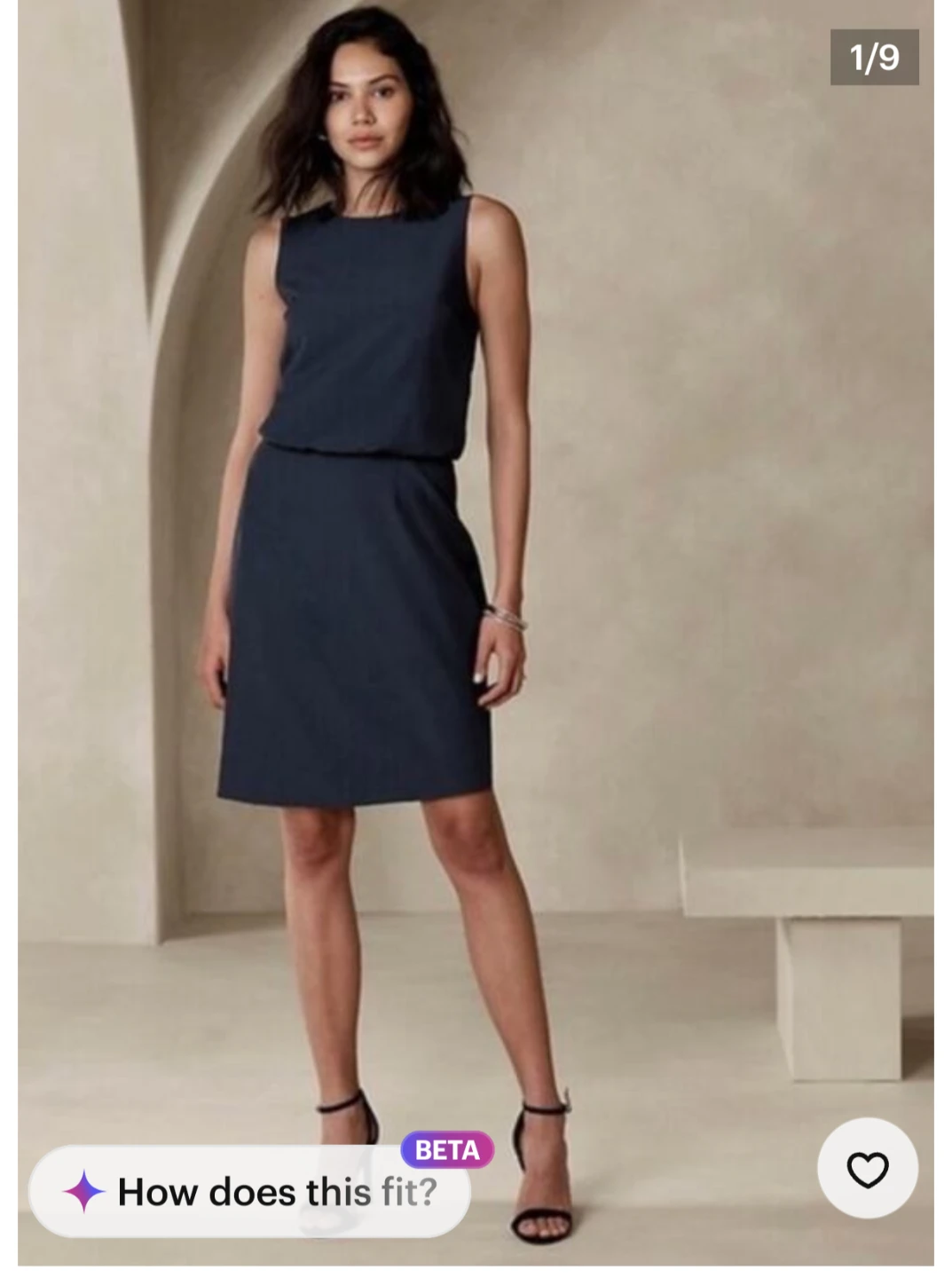 Banana Republic Sleeveless Navy Dress