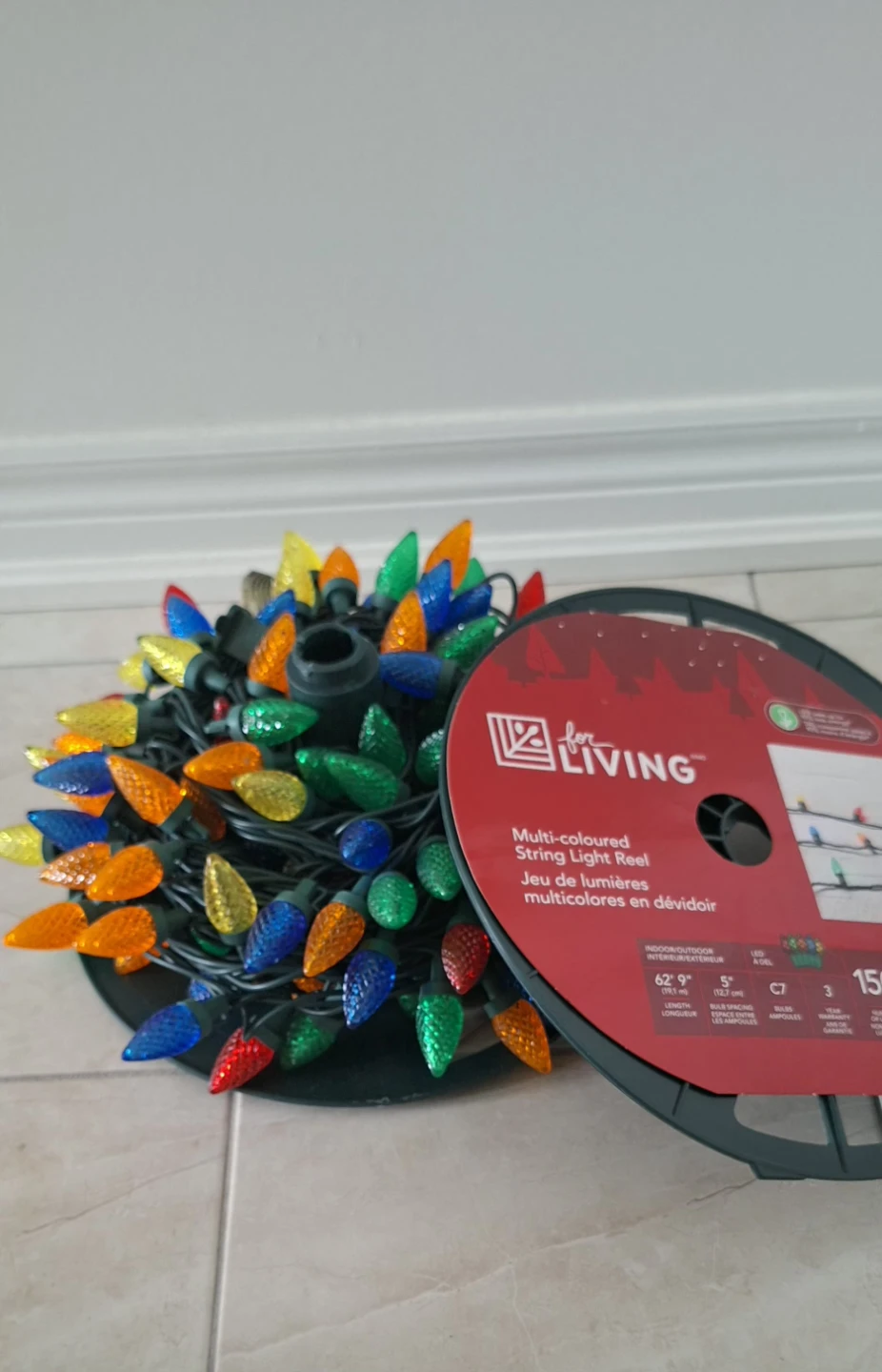 For Living Multi-coloured LED String Light Reel