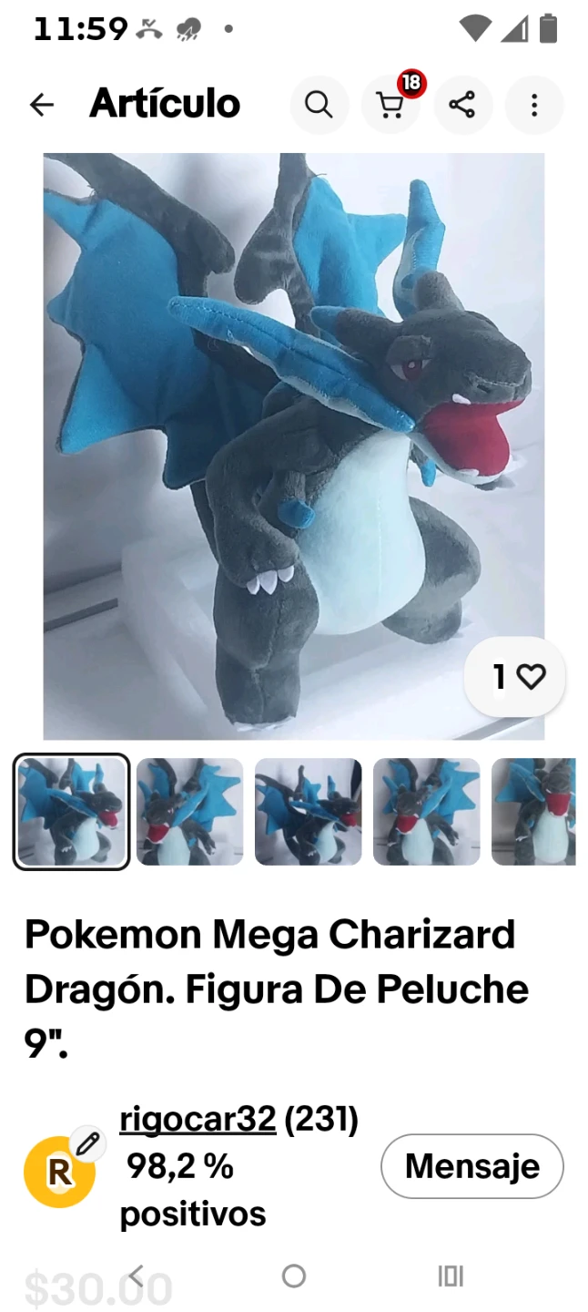Pokemon Mega Charizard Plush Toy